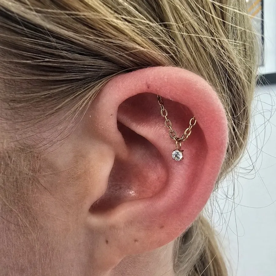Helix with a dangling chain charm